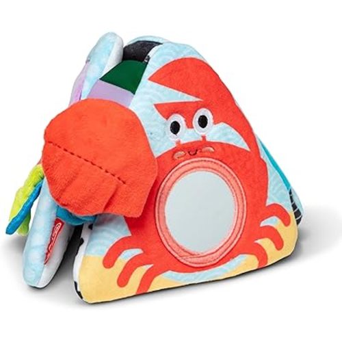 Melissa & Doug Ocean Tummy Time Triangle Infant Baby Toy, Soft Sensory Toy with Textures, Mirror, Floor Toy for Newborns to Ages 6 Months