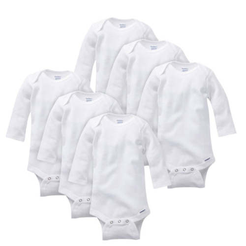 Onesies® Baby 6-Pack White Long Sleeve Bodysuits