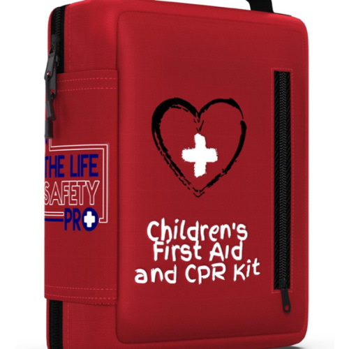 Portable First Aid Kit for Kids with CPR Shield - Ideal for Home, Car, School, Camping, and as a Travel First aid kit. Latex-Free Bandages – Children First Aid Guide by The Life Safety Pro