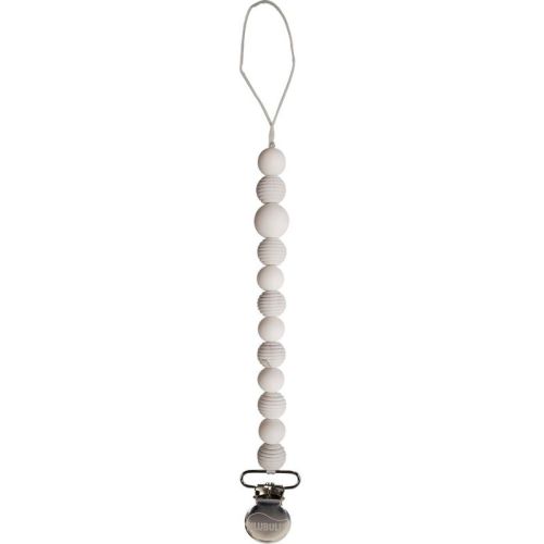 Ulubulu Silicone Teether & Pacifier Clip, Color: Marble White