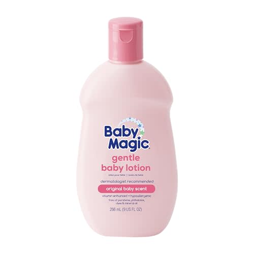 Baby Magic Gentle Baby Lotion 9oz Vitamins & Aloe Free of Parabens, Phthalates, Sulfates and Dyes, Camellia Oil & Marshmallow Root, 9oz (Pack of 1)