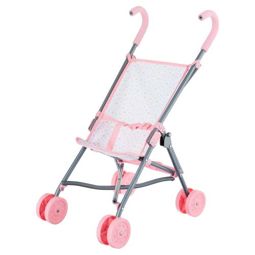 My Sweet Love Fold-Up Doll Stroller, Pink and White