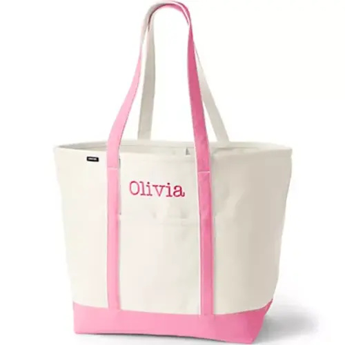Medium 5 Pocket Open Top Canvas Tote Bag | Lands' End