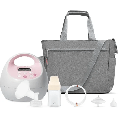 Spectra Baby S2 Plus Premier Electric Breast Pump with Grey Tote Premium Accessory Kit - 28 mm