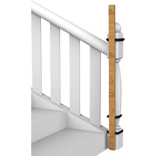 Perma Child Safety Extra Tall Universal Banister Adapter Kit for Pressure and Hardware Mounted Baby Gates up to 42" Tall, Damage Free Install Fits Round or Square Banister Posts, Gate Sold Separately