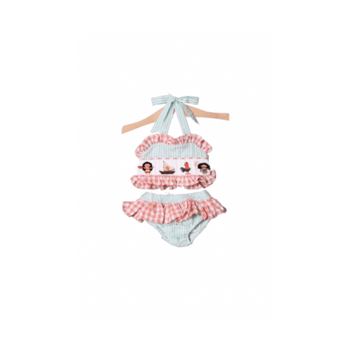 Smocked Ocean Princess Two Piece Swimsuit