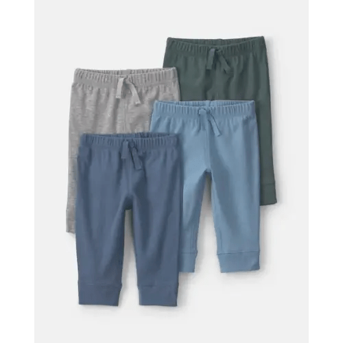 Baby Boy 4-Pack Pull-On Pants - Blue/Green | Carter's