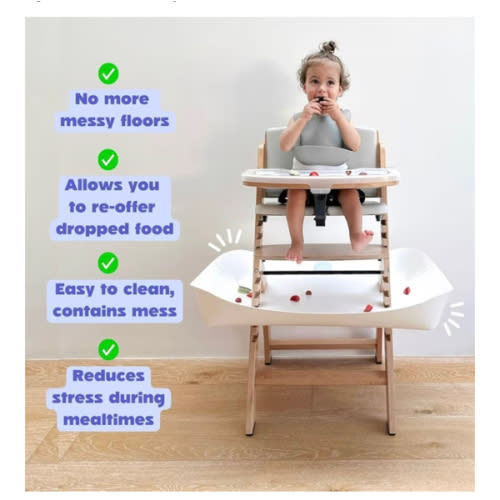 CATCHY - Food Catcher - Compatible with Abiie Beyond Junior High Chair + 11 Other High Chairs - Highchair Sold Separately - Baby & Toddler Food & Mess Catcher - Under High Chair Accessory