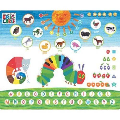 Eric Carle's The Very Hungry Caterpillar Interactive Learning Mat, Teach Your Child Animals, Shapes And Colors In Three Languages