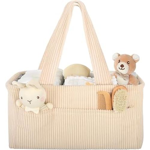 Amazon.com : Avomosk Baby Diaper Caddy Organizer – Nursery Storage Basket for Newborn Essentials, Car & Travel, Baby Shower Gifts and Registry Must-Have, Beige : Baby