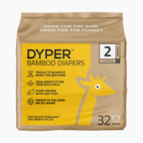 DYPER Bamboo Viscose Baby Diapers - Size 2, 1