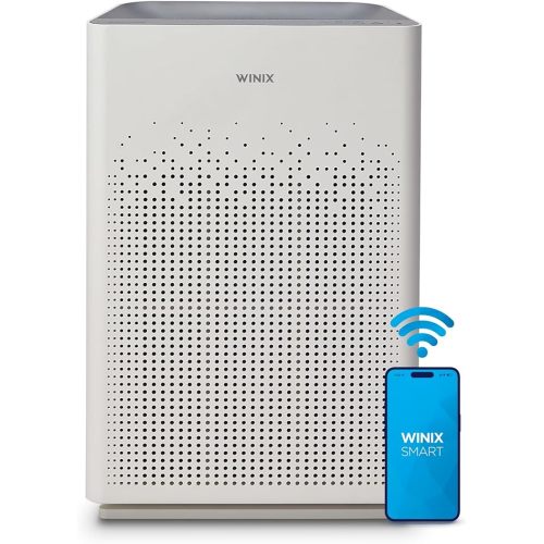 WINIX AM90 Air Purifier for Home Large Room Up to 1740 Ft² in 1 Hr With Air Quality Monitor, True HEPA, Carbon Filter and Auto Mode, Captures Pet Allergies, Smoke, Dust