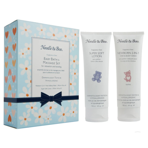 Baby Bath & Massage Fragrance Free Gift Set – Noodle & Boo