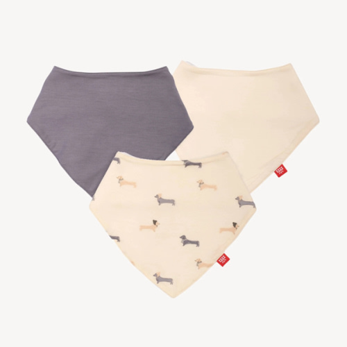 beenie von weinie modal magnetic stay dry infant bandana bib 3-pack – Magnetic Me