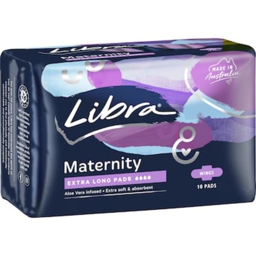 Libra Maternity Pads Aloe Vera With Wings 10 pack | Woolworths