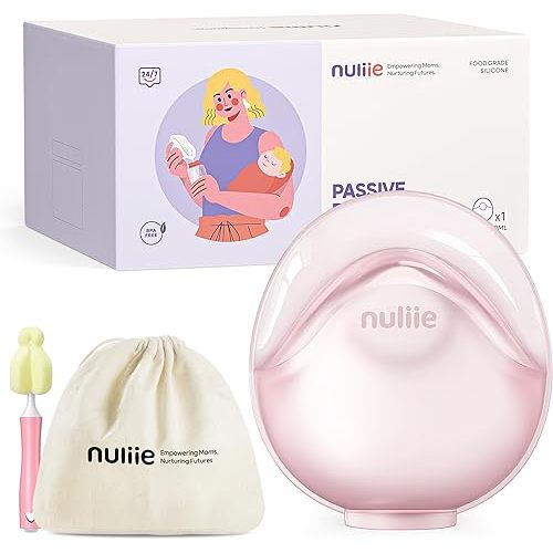 Nuliie 1 PCS Silicone Breast Milk Collectors for Breastfeeding Leak-Proof, 3oz/90ml Portable Milk Catcher, BPA-Free Soft Breast Shell, Wearable Manual Breast Pump for Newborns Essentials