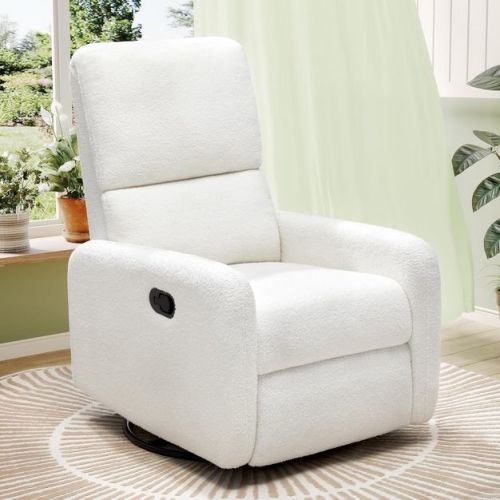 AMERLIFE Recliner Chair for Living Room,Nursery Glider with High Back Massage Swivel