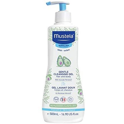 Mustela Baby Gentle Cleansing Gel - Baby Hair & Body Wash - with Natural Avocado fortified with Vitamin B5 - Biodegradable Formula & Tear-Free - 1 or 2-Pack - Various Sizes