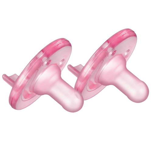 Avent Natural Baby Newborn 2-Pack Super Soothie Pacifiers - Pink, Suitable for 3+ Months