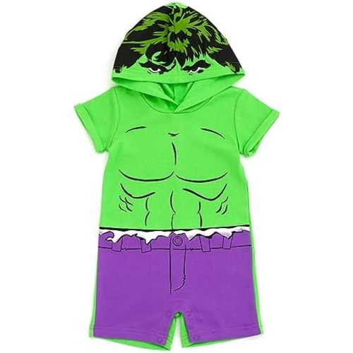 Marvel Avengers Spider-Man Captain America Hulk Miles Morales Cosplay Romper Newborn to Toddler
