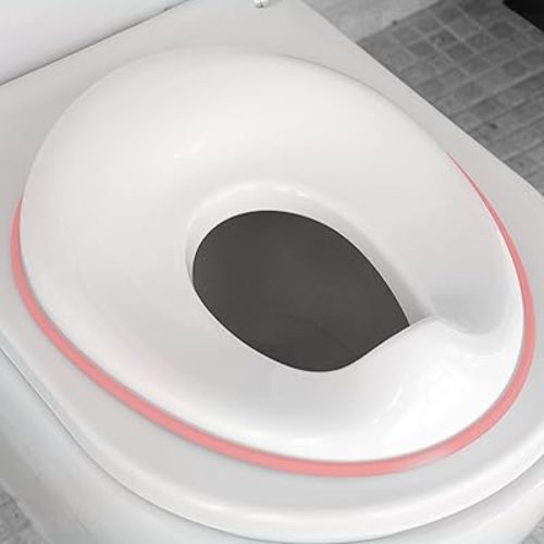 Jool Baby Potty Training Seat for Girls - Fits Round & Oval Toilets, Includes Free Storage Hook (Pink)