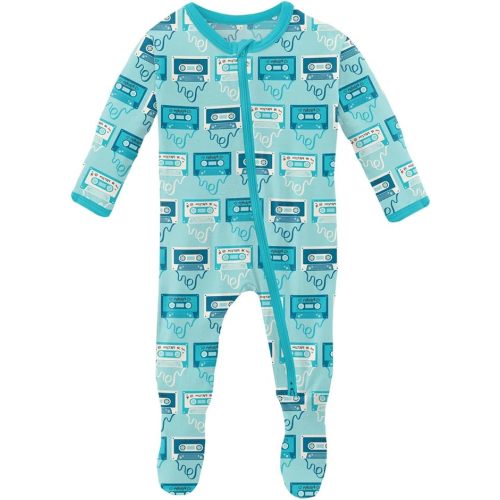 KicKee Print Footies with Zipper, Super Soft One-Piece Jammies, Sleepwear for Babies and Kids, Fall 1 Collections