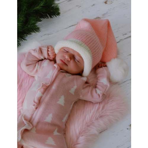 Santa Knit Hat, Pink