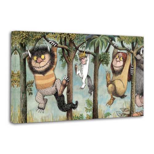 Where the Wild Things Are Canvas Print, Kids Bedroom Decor