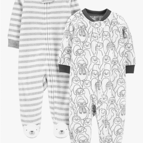 Simple Joys by Carter's Baby 2-Pack Neutral Fleece Footed Sleep and Play