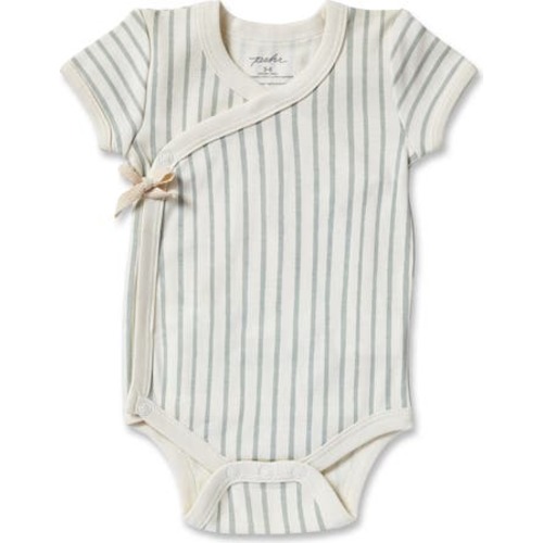 Stripes Away Organic Cotton Wrap Bodysuit, 0-3M