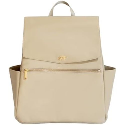 Freshly Picked Classic II Diaper Bag Backpack, Wipeable Vegan Leather With Changing Pad, Convertible (Birch V2)