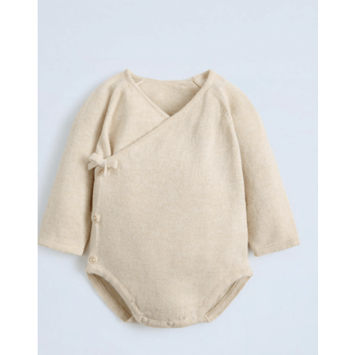SILK COTTON KNIT BODYSUIT - Light beige | ZARA United States