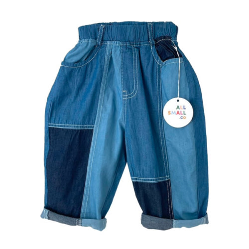 Patchwork Pants, Blue - All Small Co | Maisonette