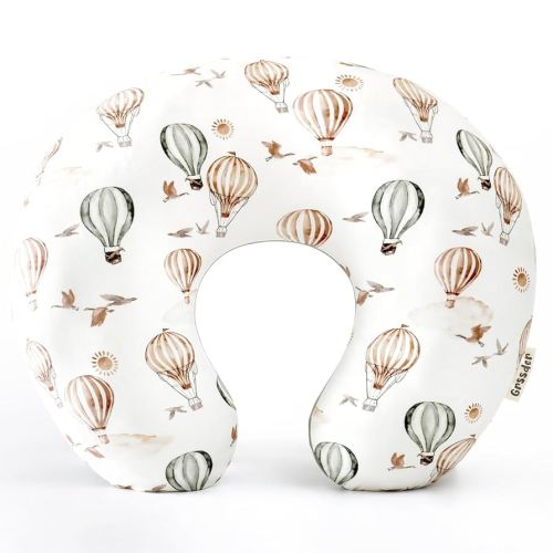 GRSSDER Nursing Pillow Cover Stretchy Minky Removable Nursing Covers for Breastfeeding Pillows, Ultra Soft Comfortable Slipcover for Boy and Girls, Balloon
