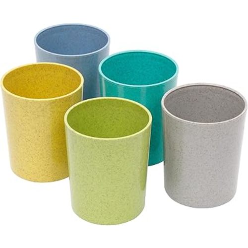 Youngever Bamboo Plastic Kids Dinnerware Set (5pcs Cups)