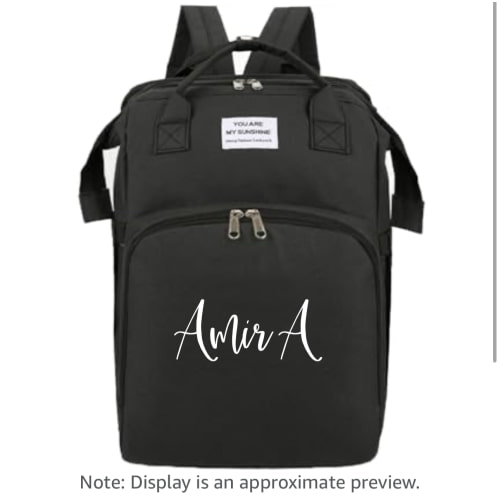Personalized 3 in 1 Diaper Bag Backpack with Changing Station Multifunction Large Baby Diaper Bags for Boys & Girls Portable, Custom Lightweight Changing Bag Newborn Baby Essential Gifts (Pink)