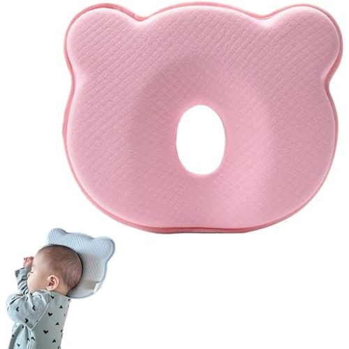Memory Foam Cute Little Pillow,Portable Cute Cartoon Bear Soft and Cozy Pillow, Machine Washable, Anti Roll Pillow