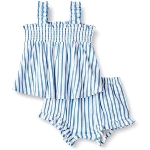Amazon Essentials x Sofia Grainge Baby Girls' Cotton Sleeveless Shirt and Shorts Play Set