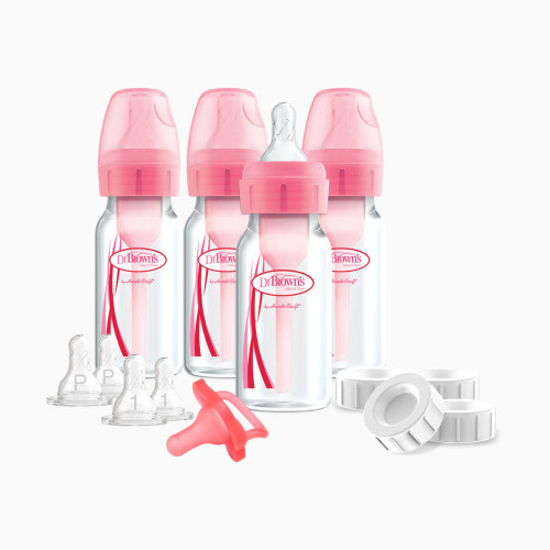Dr. Brown's Options+ Narrow Breast To Bottle Slow Flow Set - Pink, 4oz