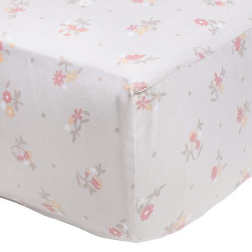 Crib Fitted Sheet - Flowers