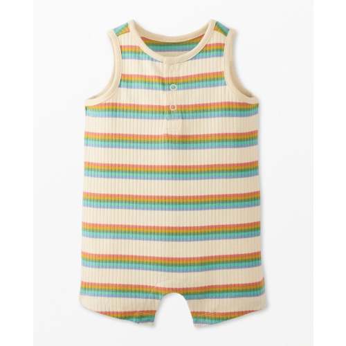 Baby Sleeveless Ribbed Shortie Romper | Hanna Andersson