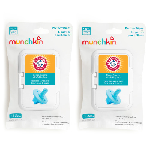 Munchkin® Arm & Hammer™ Baby Pacifier Sanitizer Cleaner, 72 Cleaning Wipes, 2 Pack