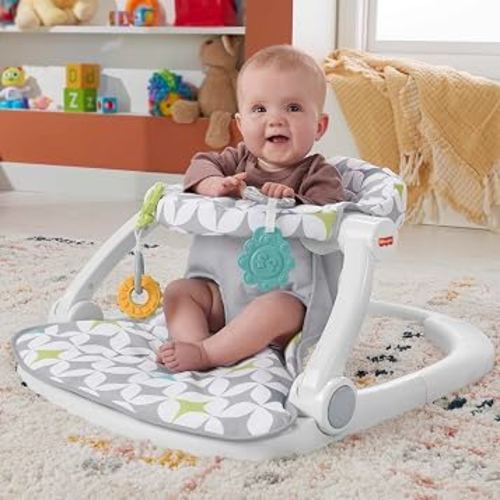 Amazon.com : Fisher-Price Portable Baby Chair Sit-Me-Up Floor Seat with Developmental Toys & Machine Washable Seat Pad, Starlight Bursts : Baby