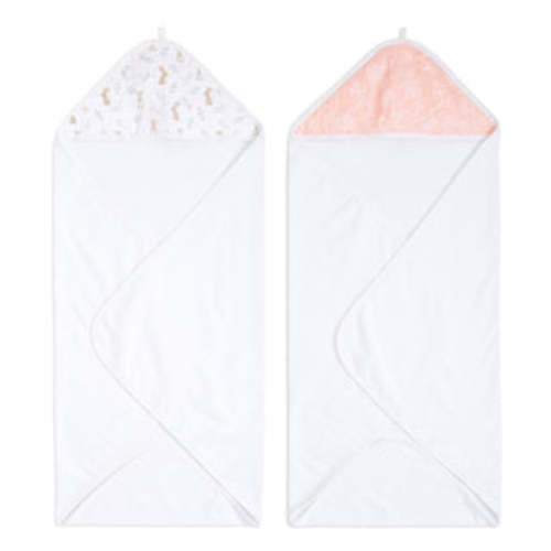 Blushing Bunnies Muslin Hooded Towels 2pk | aden + anais