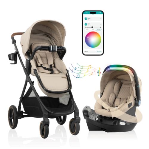 Shyft Intuiti+ Travel System featuring Revolve180 LiteMax™ NXT Rotational Infant Car Seat with SensorySoothe