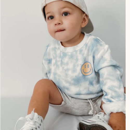 Blue Sky Tie Dye Crewneck