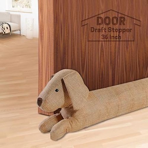 SWISSELITE 36 Inch Under Door Stopper, Decorative Door Noise Blocker, Weighted 3.2 Pounds Animal Air Draft Stopper Soundproof Energy Saver for Door & Window