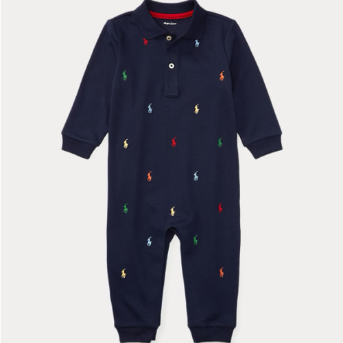 Cotton Interlock Coverall | One-Pieces Baby | Ralph Lauren