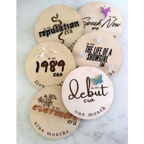 Eras Themed Baby Monthly Milestone Markers