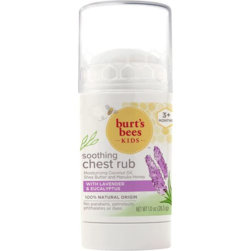 Burt's Bees Kids Chest Rub Stick, Coconut Oil, Shea Butter and Manuka Honey Lavender & Eucalyptus, White, 1 Ounce